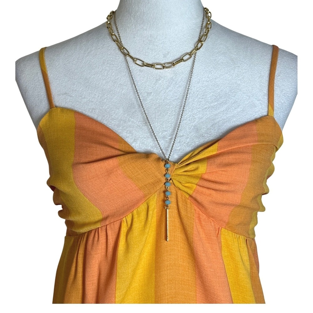 Show Me Your Mumu Magnolia Sun Kissed Stripe Midi Dress  M Bohemian Festival - Picture 3 of 11